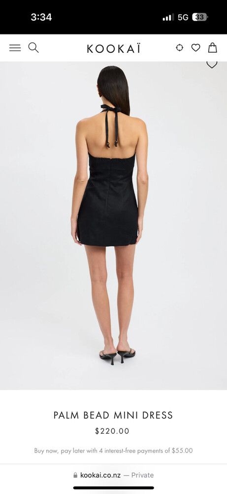 Kookai - Kookai Palm Bead Mini Dress on Designer Wardrobe