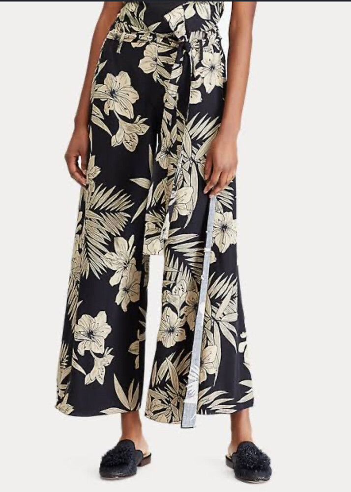 Polo Ralph Lauren Black Floral Pants