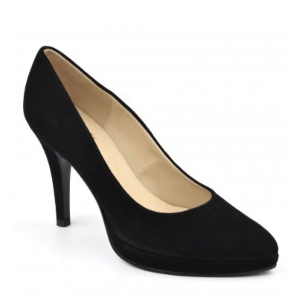 Mascaro Black Suede Platform Pumps
