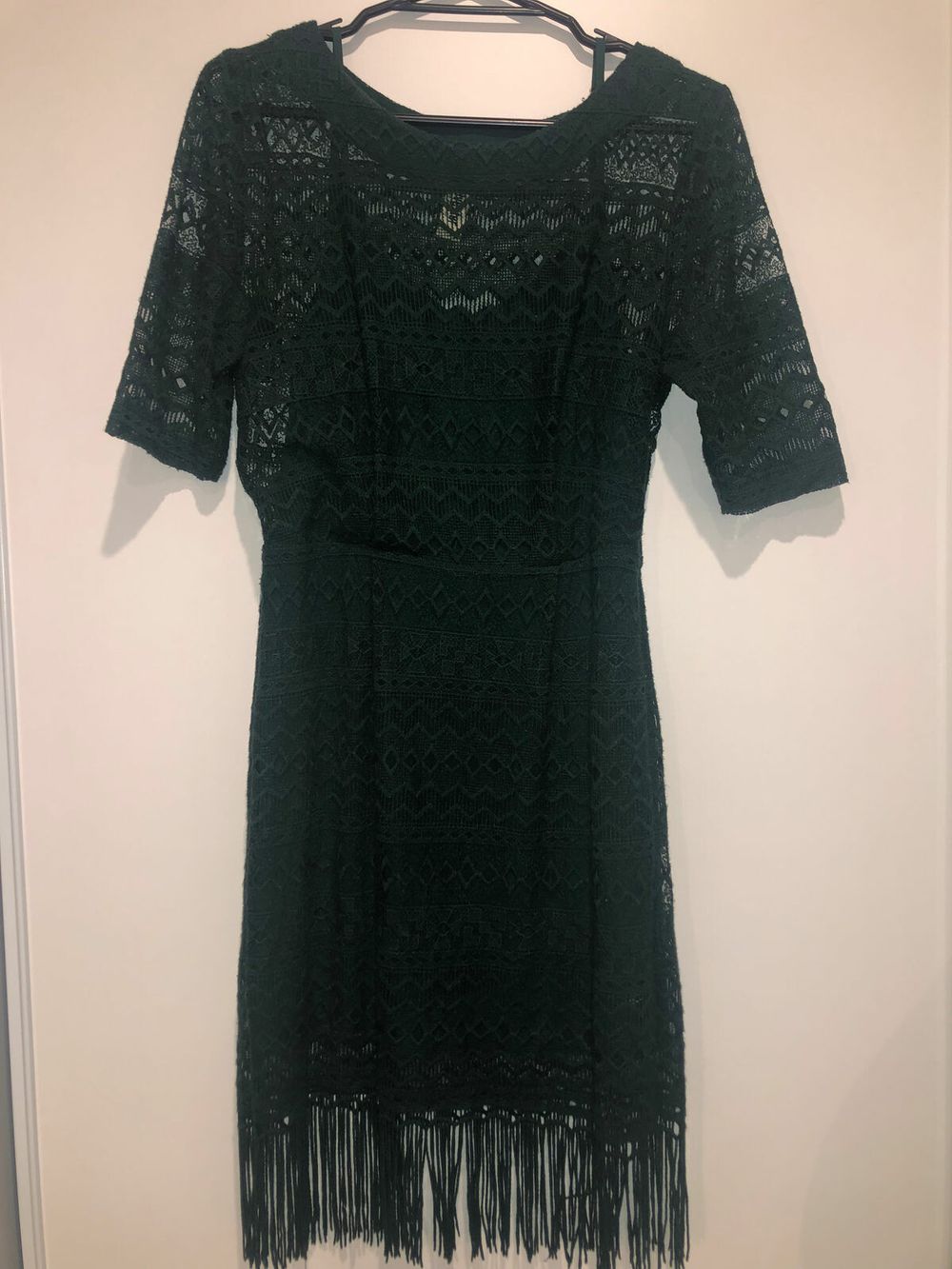 Sylvester - Emerald green fringe dress on Designer Wardrobe
