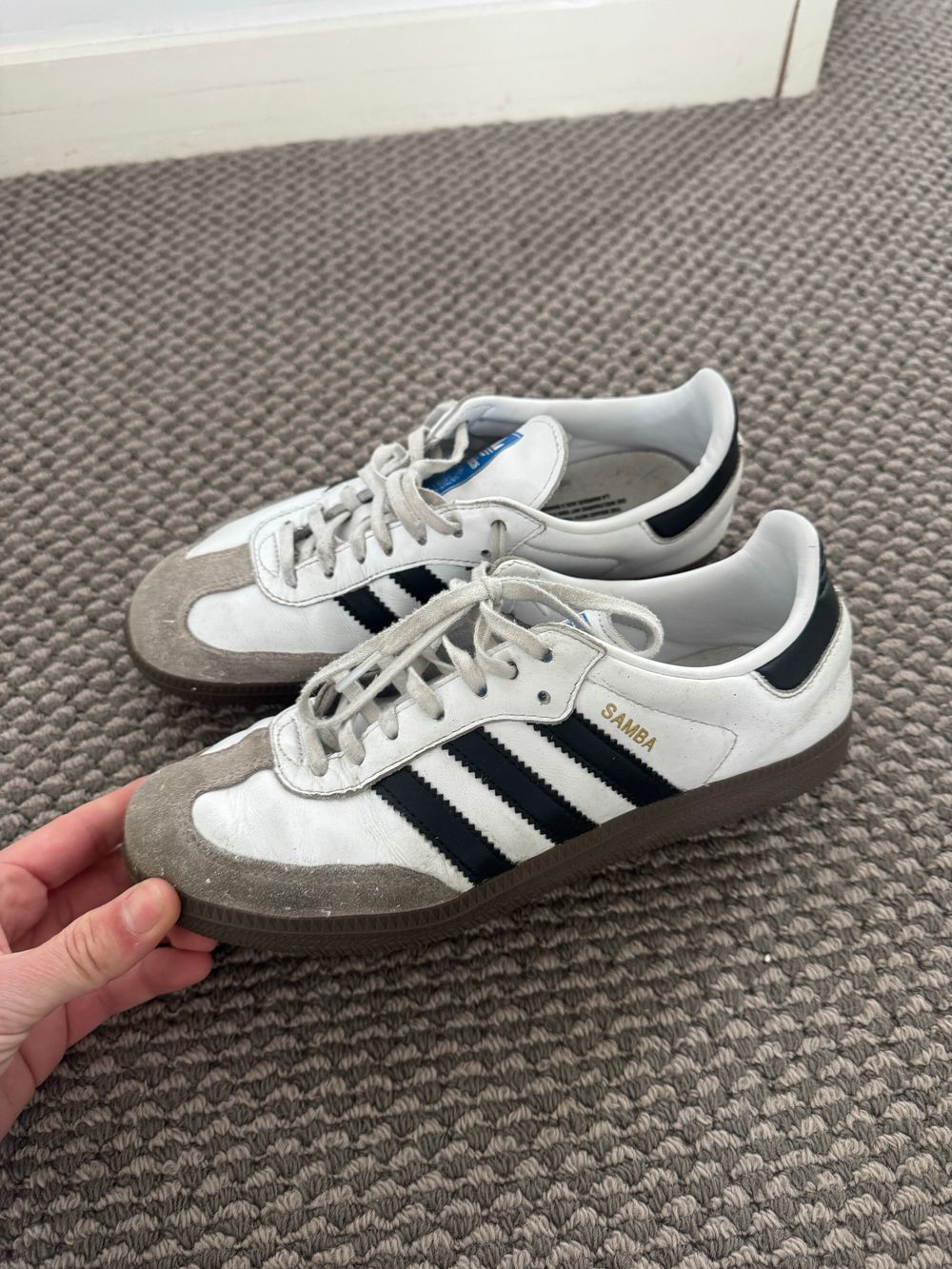 Adidas Samba White Leather Sneakers