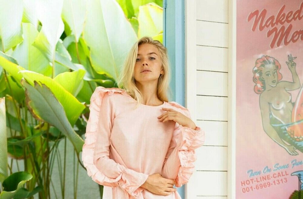 Pink frill tee