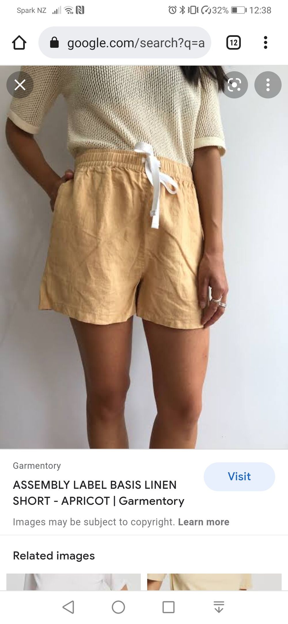 Linen shorts