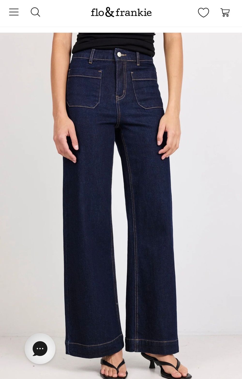 Among the brave Zoe Indigo wide leg jeans