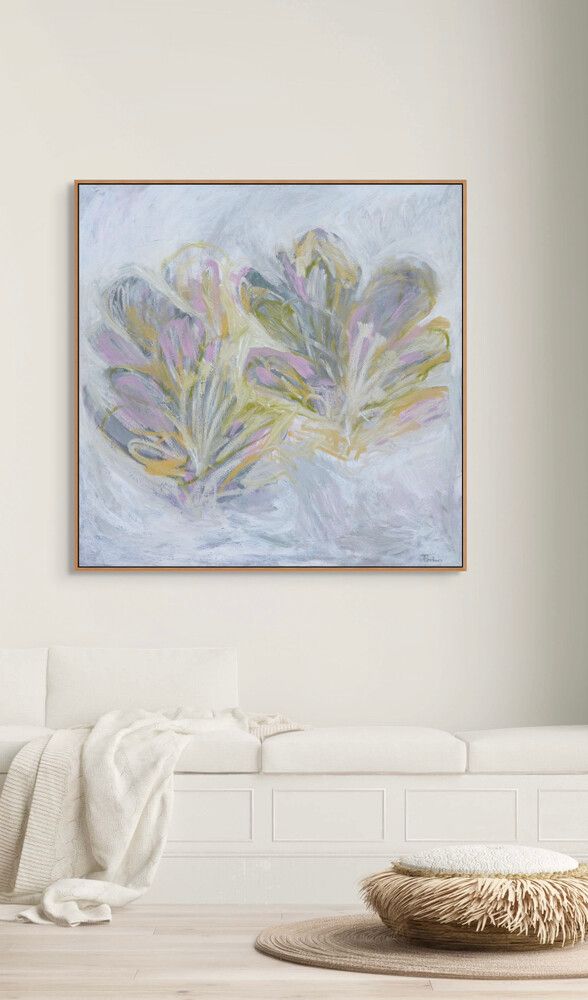 original acrylic and oil stick on canvas approx 40 x 40”