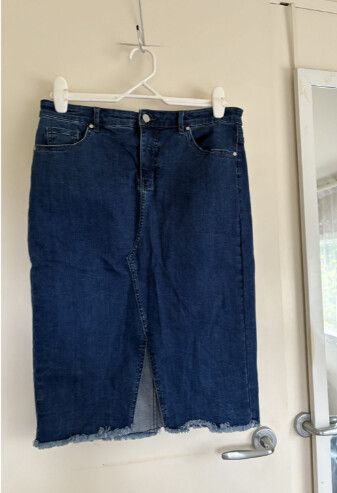 Seed denim skirt