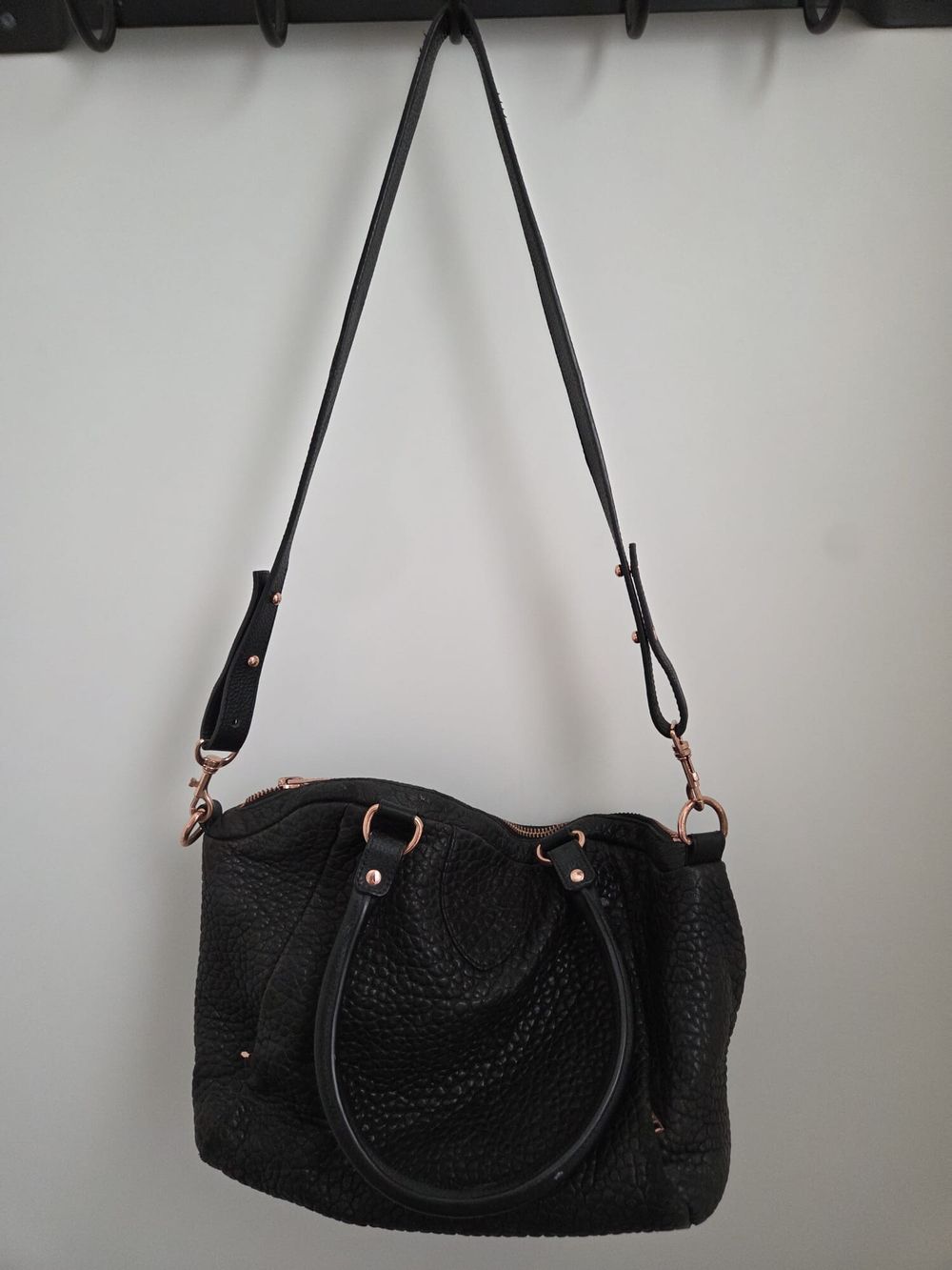 Status Anxiety Black Leather Shoulder Bag