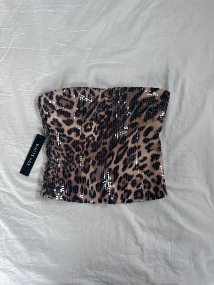 White Fox Animal Print Top