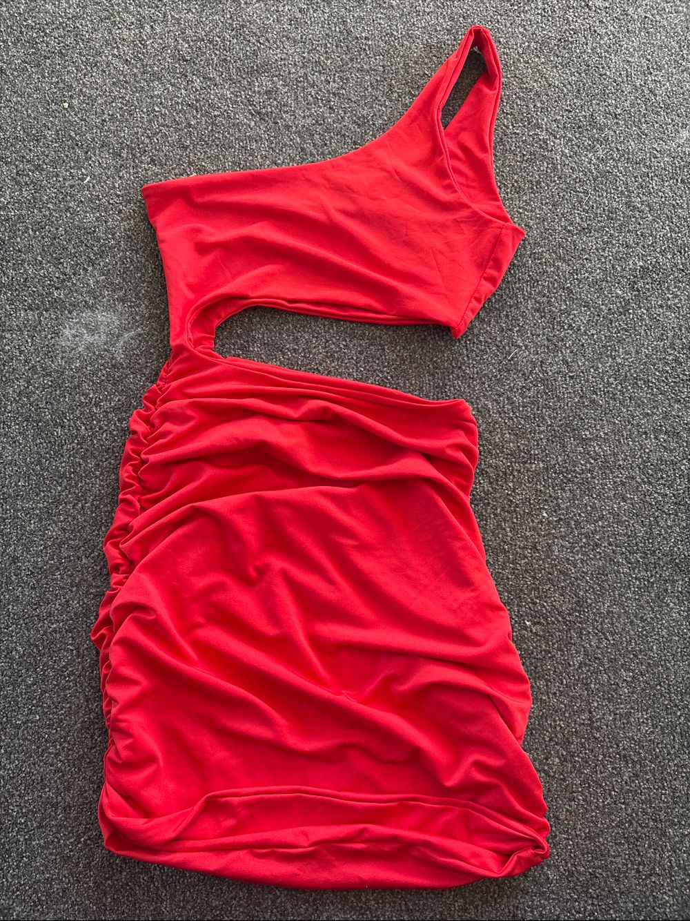Red One Shoulder Dress