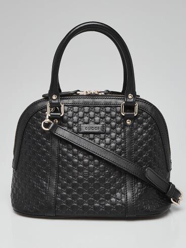 Gucci Black Guccissima Dome Bag