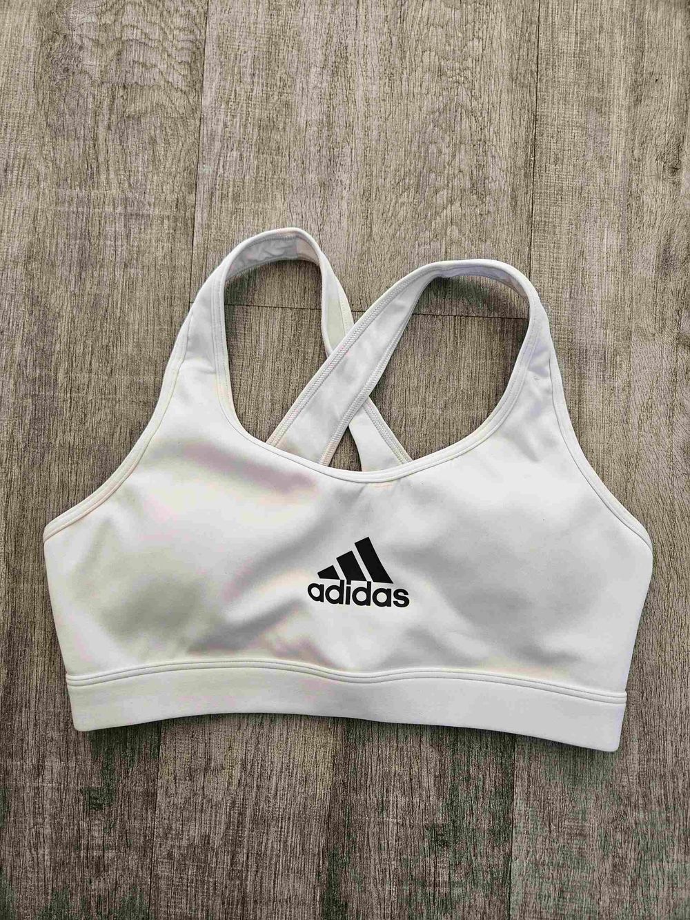 Adidas White Sports Bra