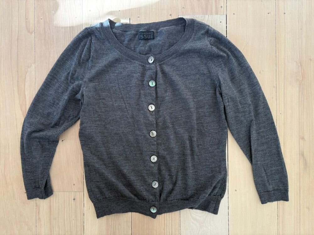 Standard Issue Grey Merino Cardigan