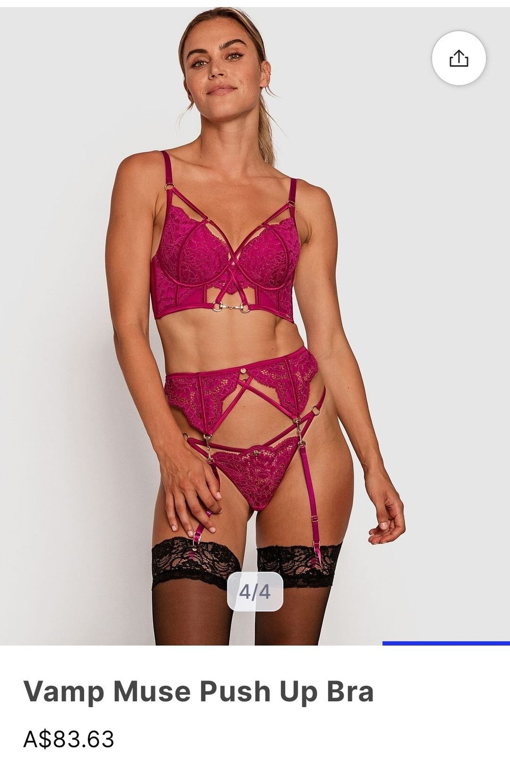 Vamp Muse Magenta lingerie set