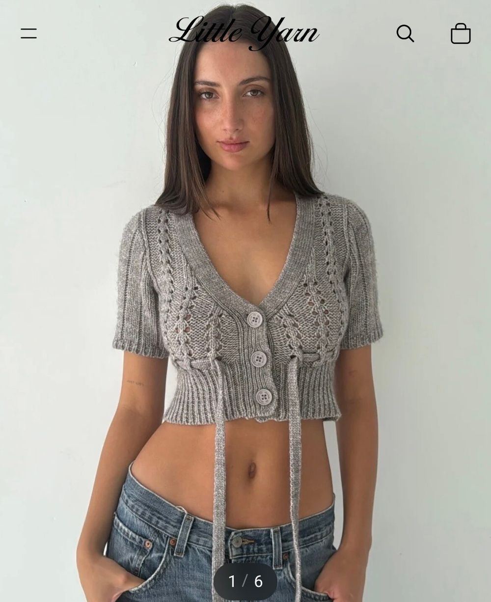 Little Yarn Grey Knit Cardigan