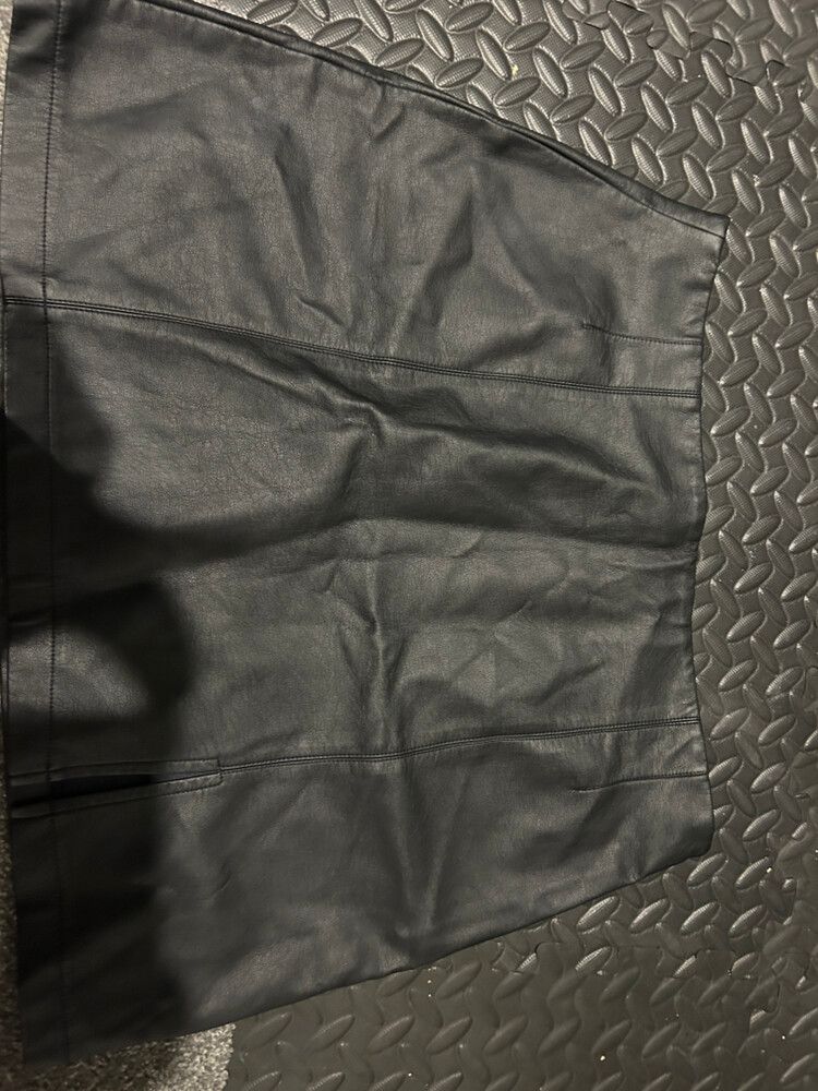 Glassons Black Faux Leather Skirt