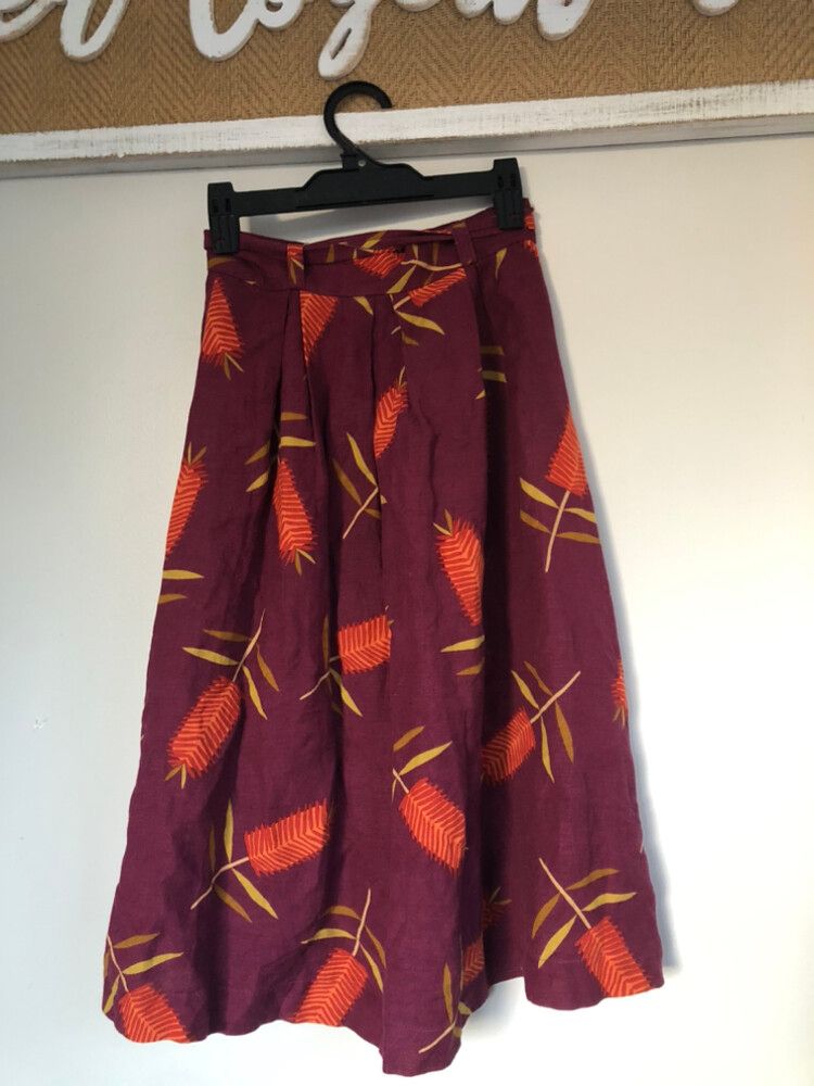 Princess Highway Burgundy Floral Skirt