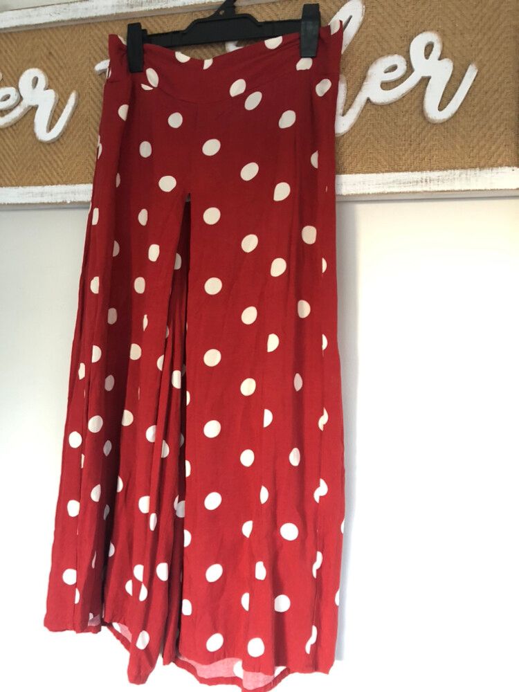 Polka Dot Wide Leg Pants