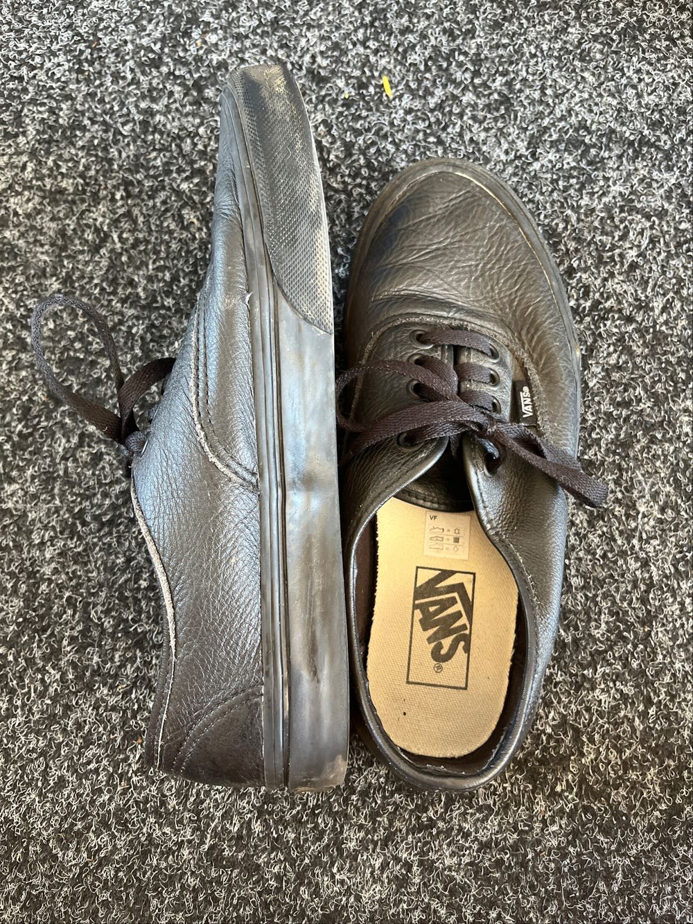 Black Leather Vans