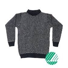 Devold Navy and Cream Knit Jumper