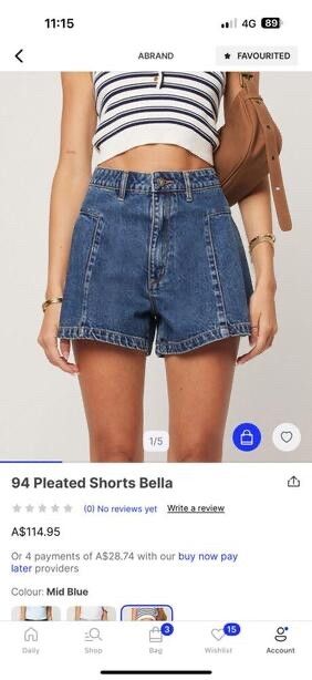 Abrand pleated shorts