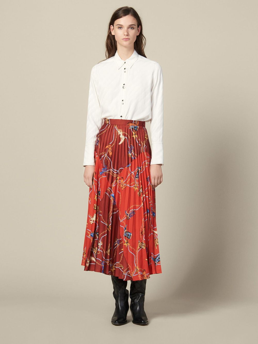 Sandro Pleated skirt