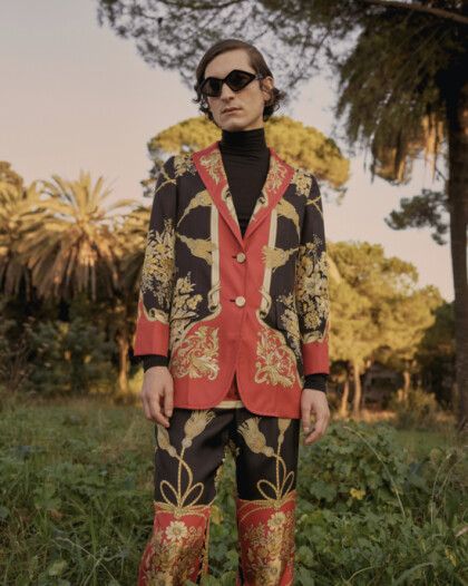 Gucci Silk 3 piece silk suit