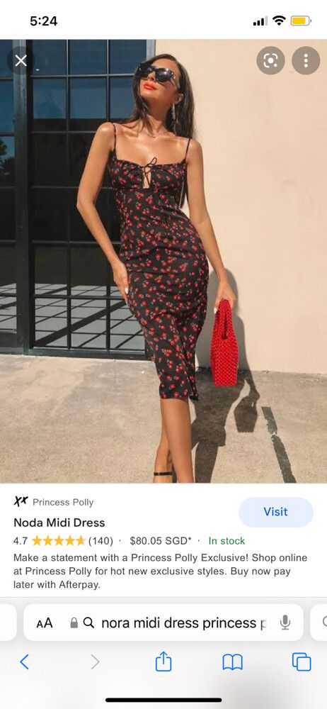 Princess Polly - Nora MIDI Dress on Designer Wardrobe