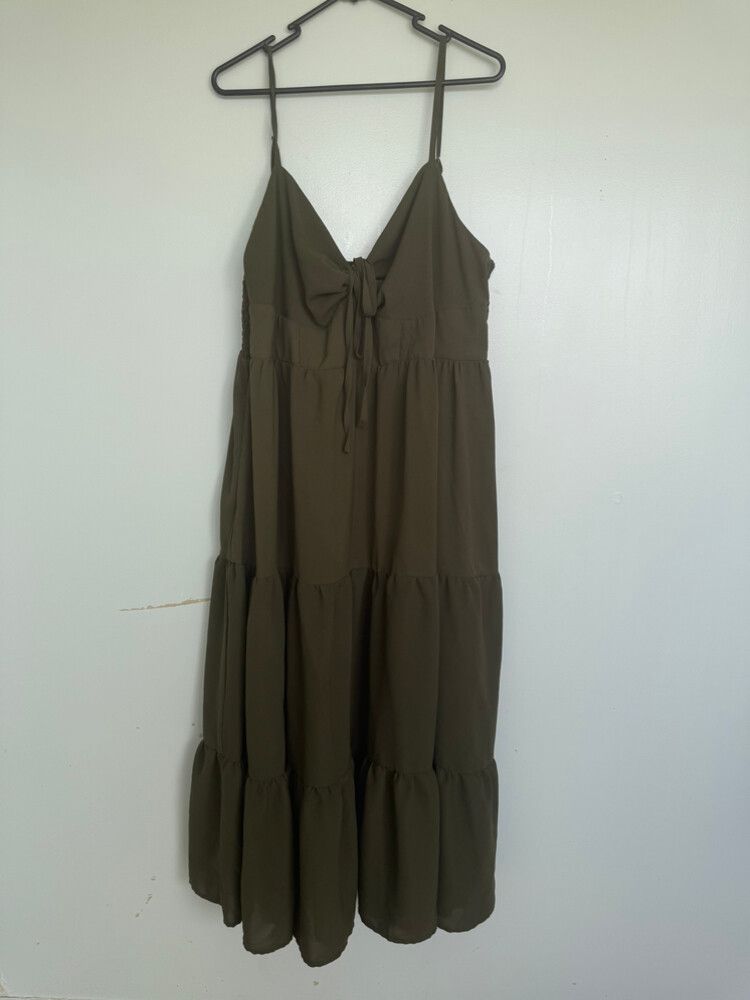 Cider - Cider Olive Green Maxi Dress on Designer Wardrobe