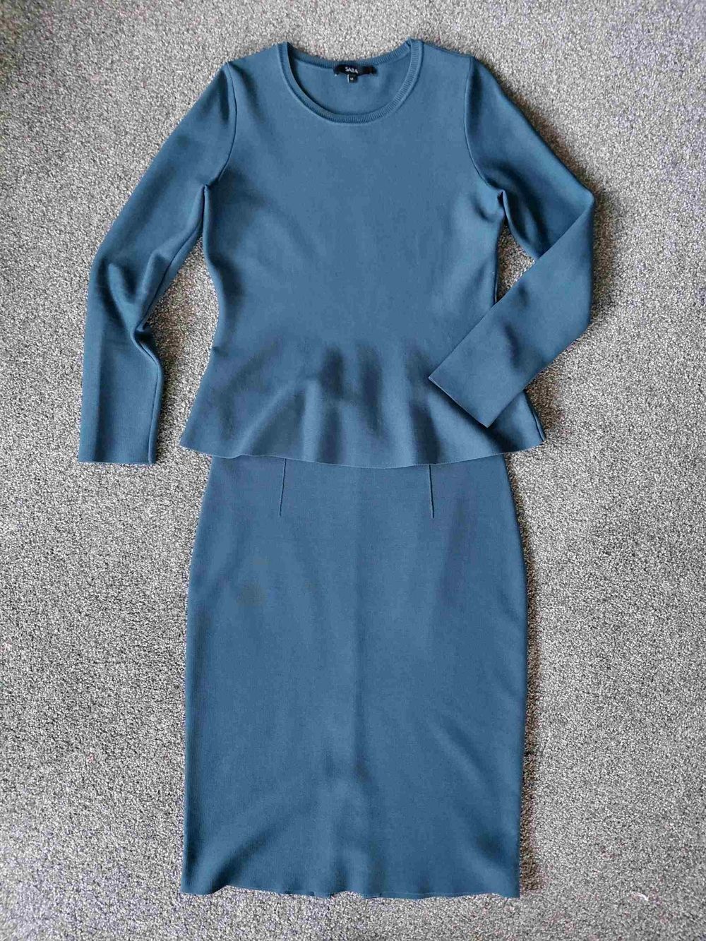 SABA Blue Top and Skirt Set