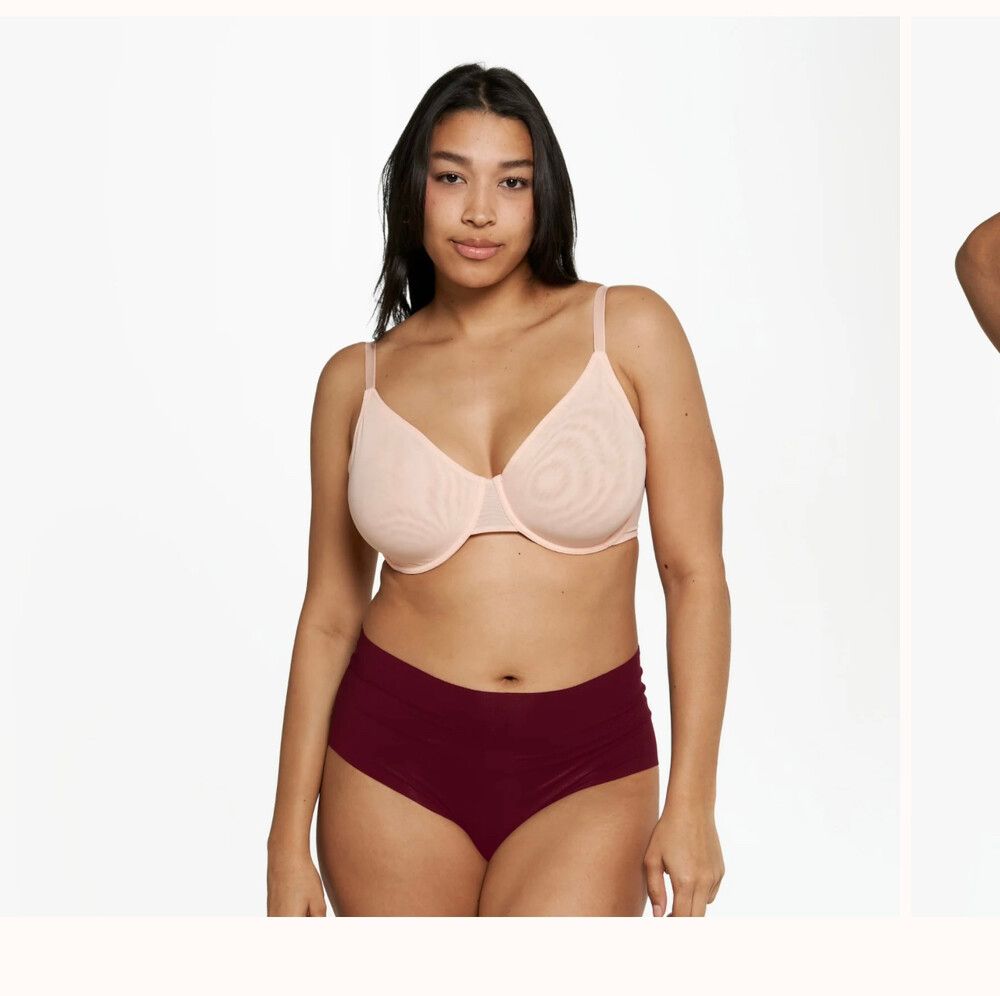 Peach Underwear Mesh Bra