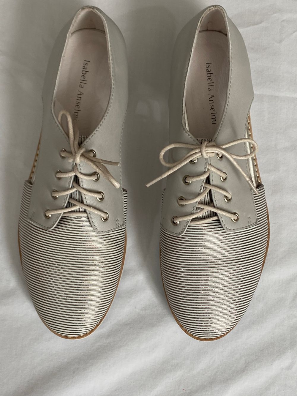 Isabella Anselmi Paloma Grey Stripe Shoes