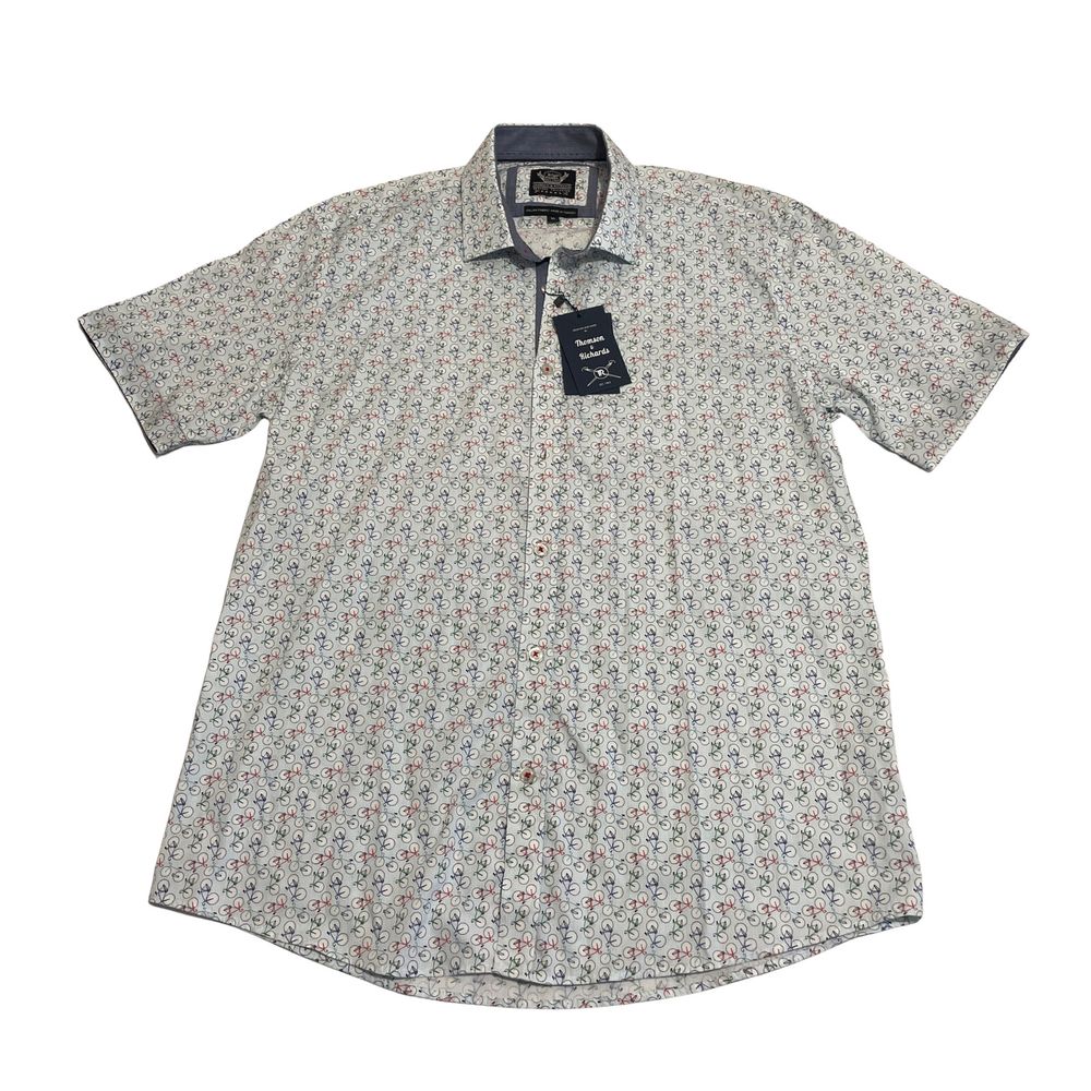 Thomson & Richards Men’s Bicycle Print Shirt Size XL New With Tags