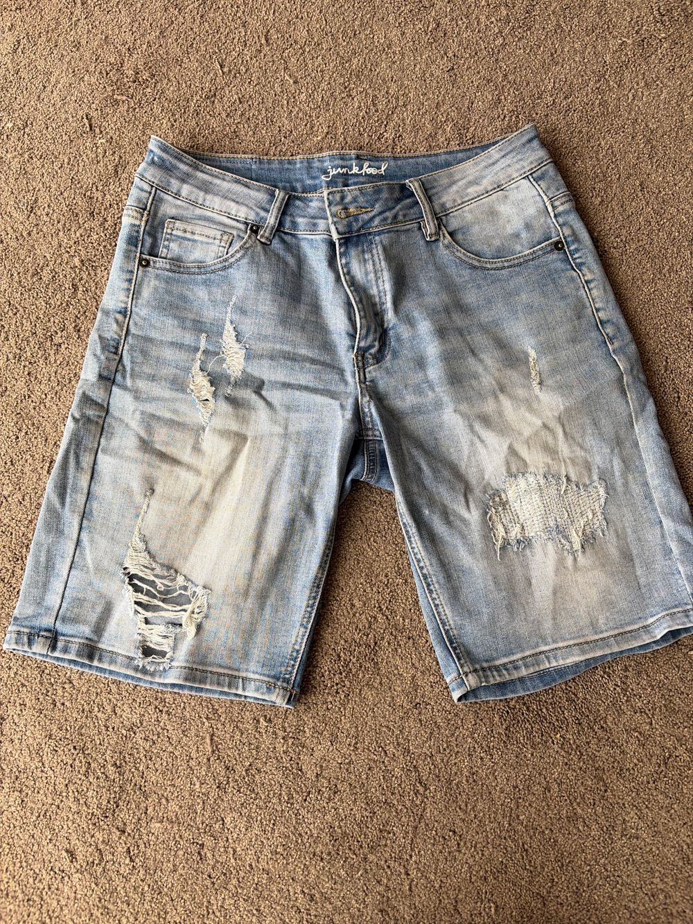 Junkfood Light Blue Denim Shorts