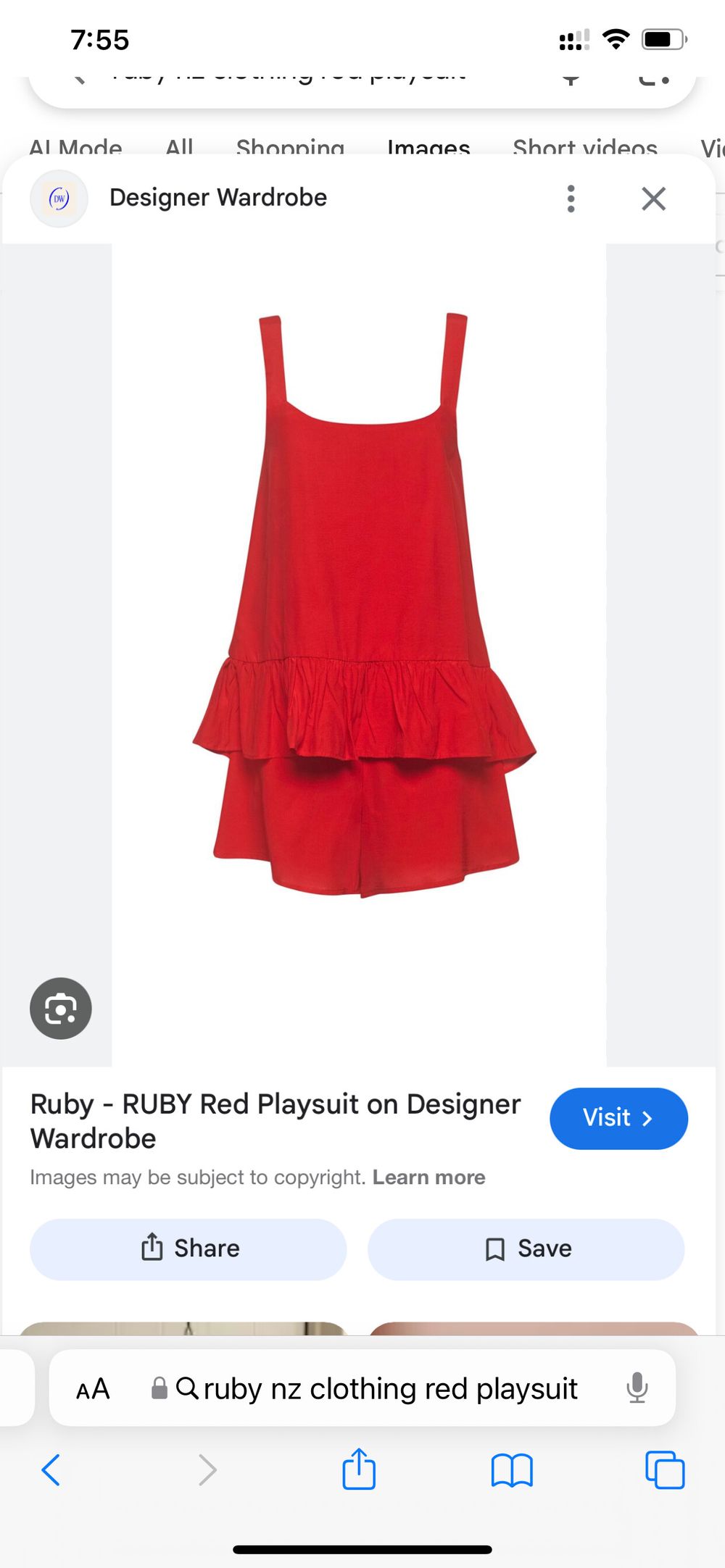 RUBY Red Playsuit