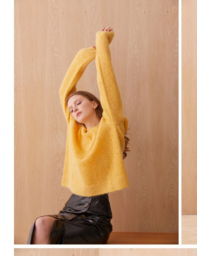 Mohair Yellow Jumper Gregory size small