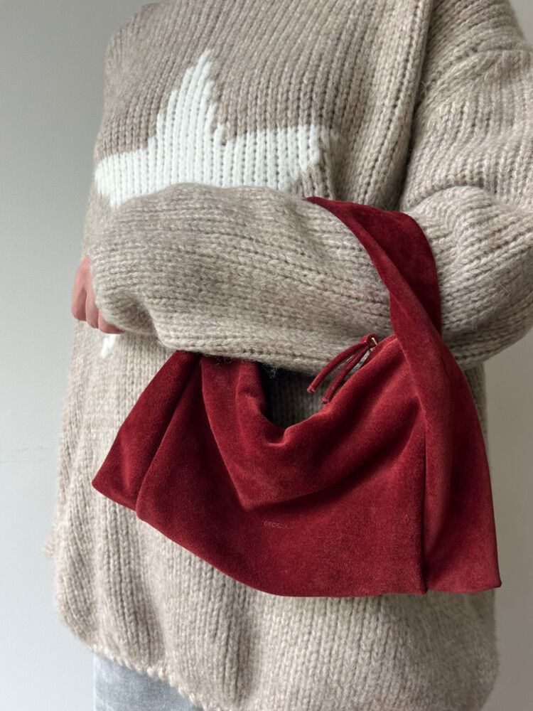 Georgia Jay Red Suede Handbag