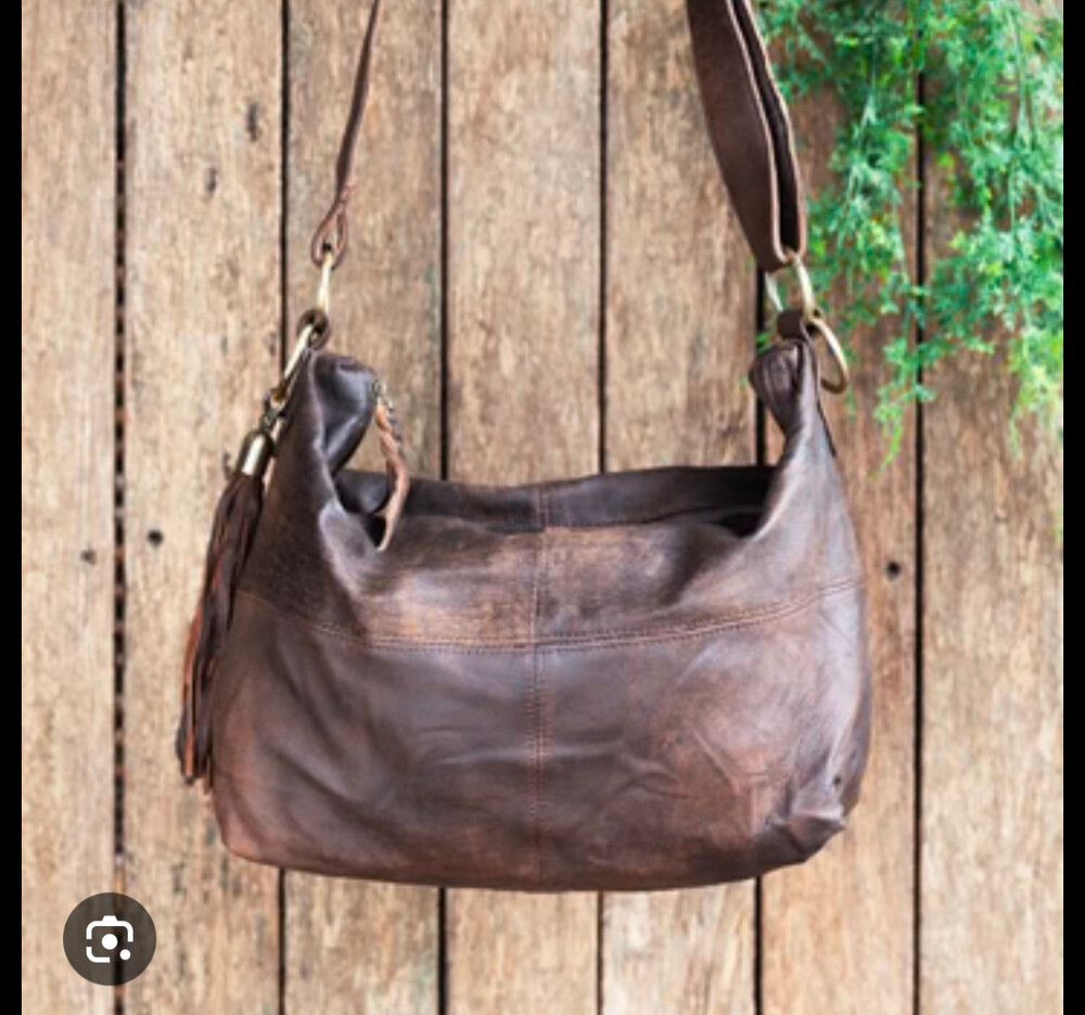 brown slouchy hobo bag