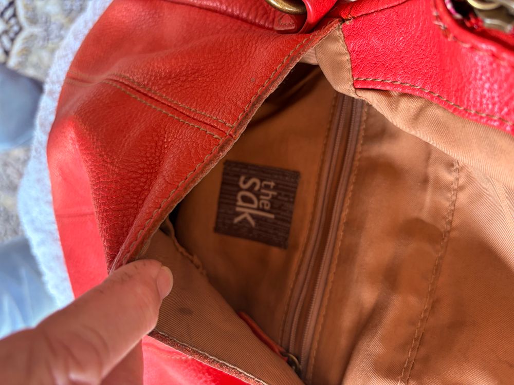 Orange Leather bag