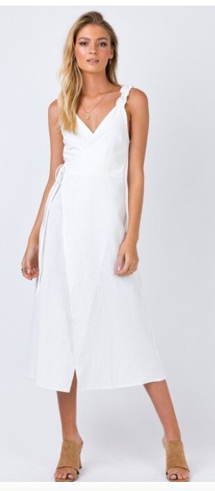 open lace back dress Lasher Strapless Maxi Dress White main image 0