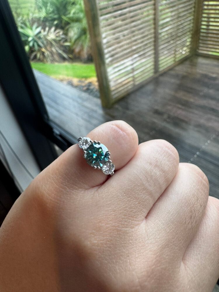 Sterling Silver Moissanite Ring
