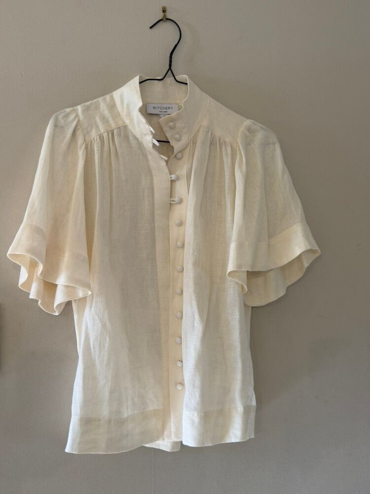 Witchery Cream blouse linen