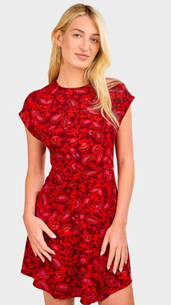 Faithfull the Brand - Faithfull The Label Red Paisley Dress on Designer Wardrobe Faithfull the Brand - Faithfull The Label Red Paisley Dress on Designer Wardrobe