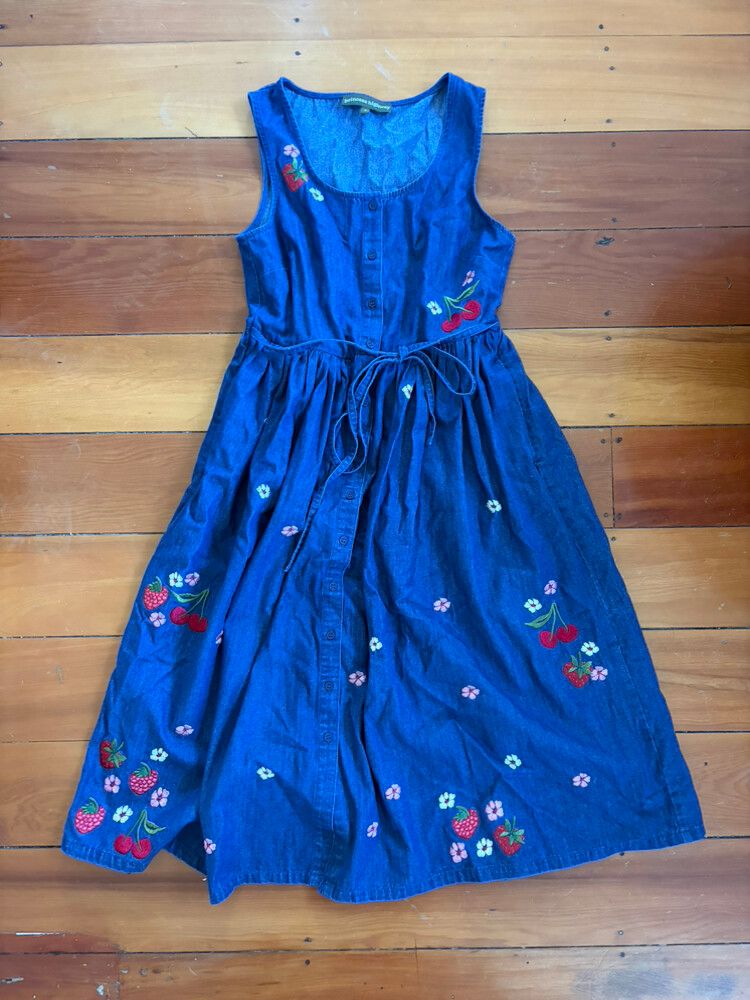 open lace back dress Native Embroidered Pinafore US