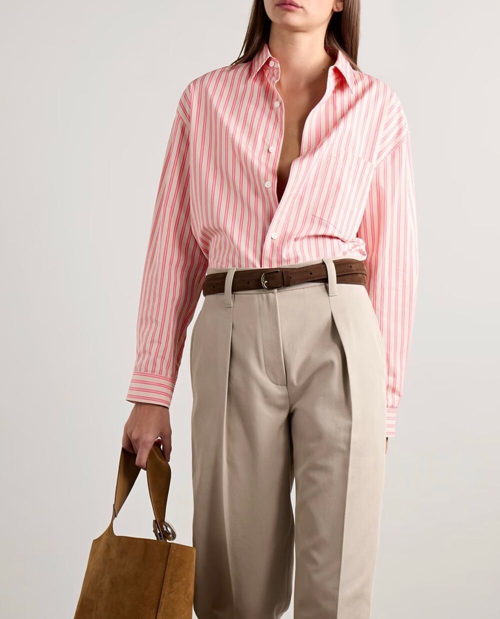 Matteau Classic Stripe Shirt — Rose Stripe (Size 3) (NWT)
