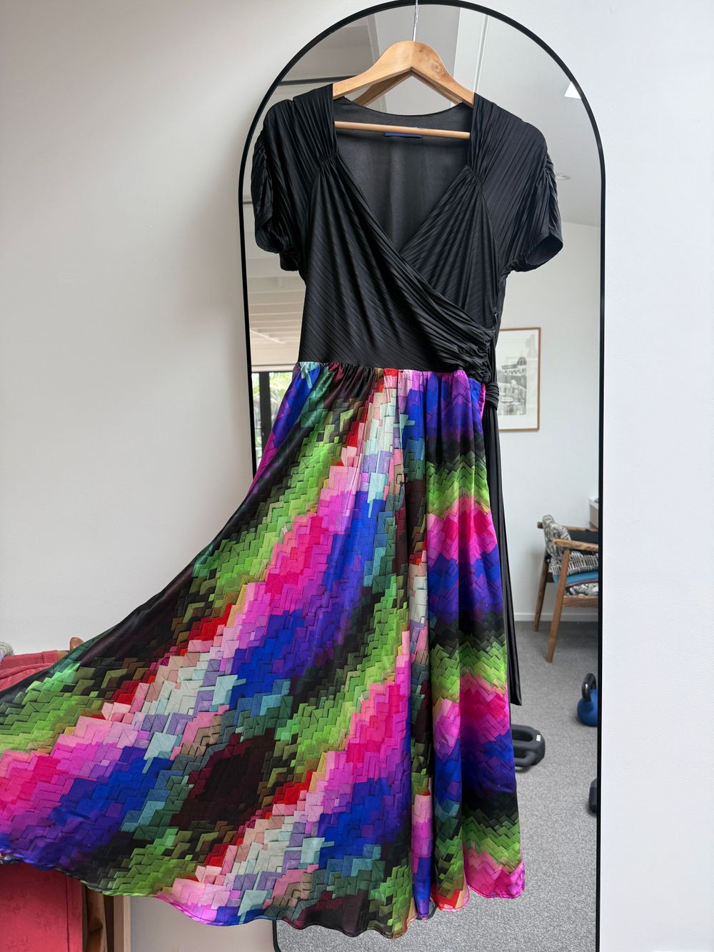 Sacha Drake Silk multi colour base dress