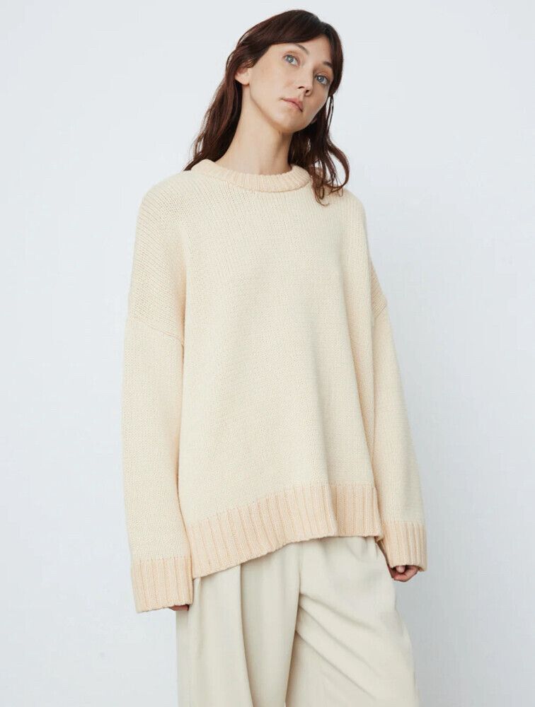 Blanca Chambord Knit in Oatmeal and Peach
