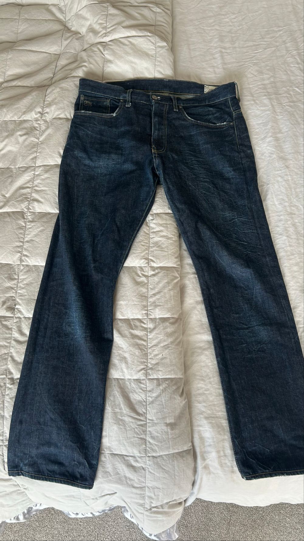 G-Star 3301 Straight Blue Jeans