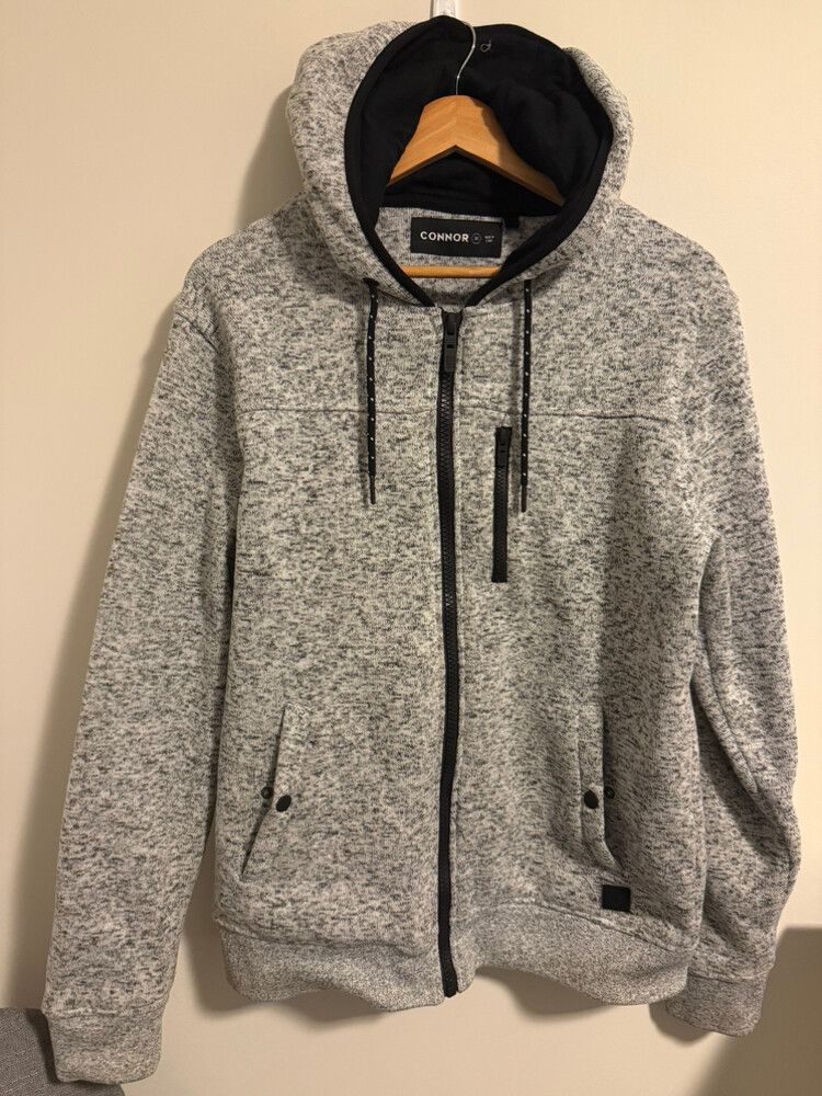 Connor Grey Zip-Up Hoodie