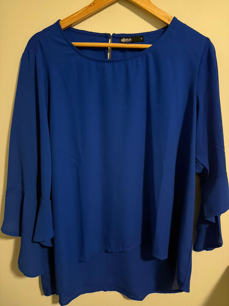 Gloss by Shine On Cobalt Blue Top