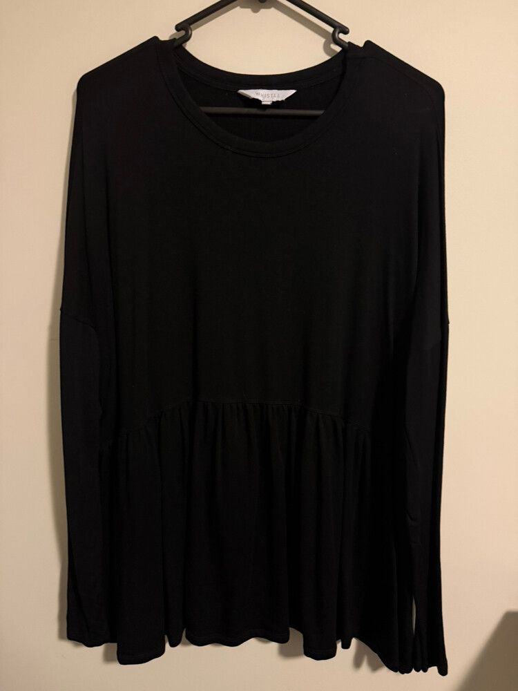 Whistle Black Long Sleeve Top